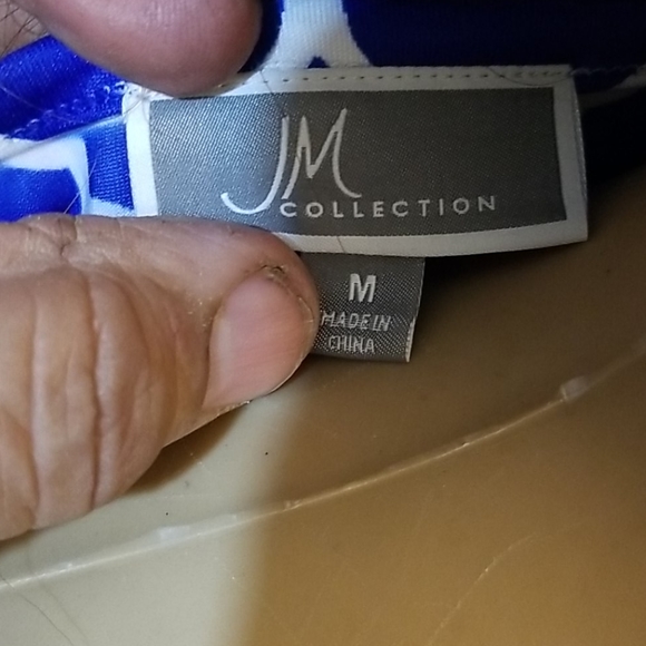 JM Collection 100%  Peasant Top Woman's Medium Blo - Picture 3 of 4